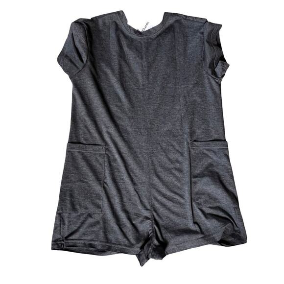 Romper by CharmWM. Gray with Side Pockets. No Size on Product. Measurements inc - Picture 2 of 5